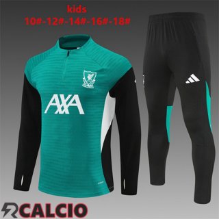 Insieme Tuta Calcio FC Liverpool Bambino Verde 2025/2026  Insieme Tuta Calcio FC Liverpool Bambino Verde 2025/2026