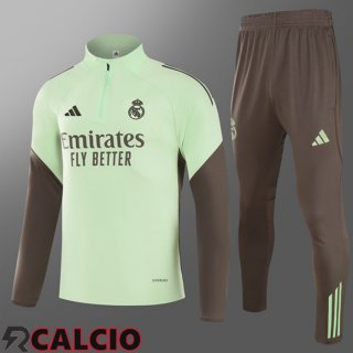 Insieme Tuta Calcio Real Madrid Bambino Verde 2025/2026  Insieme Tuta Calcio Real Madrid Bambino Verde 2025/2026