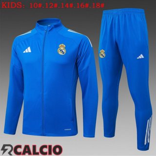 Insieme Tuta Calcio - Giacca Real Madrid Bambino Blu 2025/2026  Insieme Tuta Calcio - Giacca Real Madrid Bambino Blu 2025/2026
