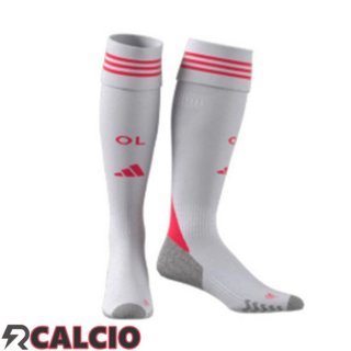 Terza Calzini Calcio Lione OL Grigio 2025/2026  Terza Calzini Calcio Lione OL Grigio 2025/2026