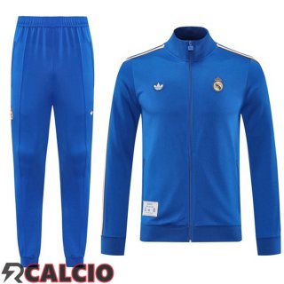 Insieme Tuta Calcio - Giacca Real Madrid Blu 2025/2026  Insieme Tuta Calcio - Giacca Real Madrid Blu 2025/2026