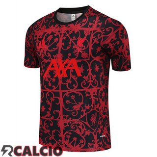 T Shirt Allenamento FC Liverpool Rosso Nero 2025/2026  T Shirt Allenamento FC Liverpool Rosso Nero 2025/2026