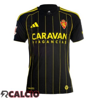 Seconda Maglie Calcio Real Zaragoza Nero 2025/2026  Seconda Maglie Calcio Real Zaragoza Nero 2025/2026