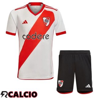 Prima Maglia River Plate Bambino Rosso Bianco 2023/2024