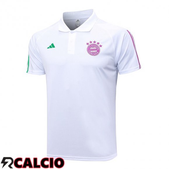 Maglia Polo Bayern Monaco Bianco 2023/2024  Maglia Polo Bayern Monaco Bianco 2023/2024