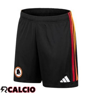 Terza Pantaloncini Calcio AS Roma Nero 2023/2024  Terza Pantaloncini Calcio AS Roma Nero 2023/2024