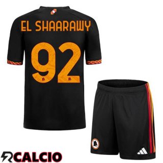 Terza Maglia AS Roma (EL SHAARAWY 92) Bambino Nero 2023/2024