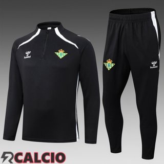 Insieme Tuta Calcio Real Betis Bambino Nero 2025/2026  Insieme Tuta Calcio Real Betis Bambino Nero 2025/2026
