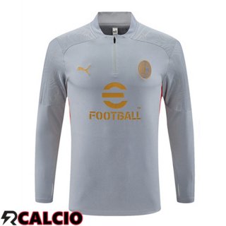 Felpa Allenamento AC Milan Grigio 2024/2025  Felpa Allenamento AC Milan Grigio 2024/2025