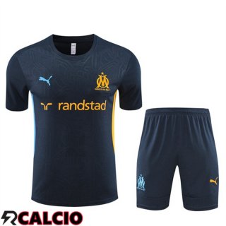 Insieme T Shirt Allenamento Marsiglia OM + Pantaloncini Blu Reale 2024/2025