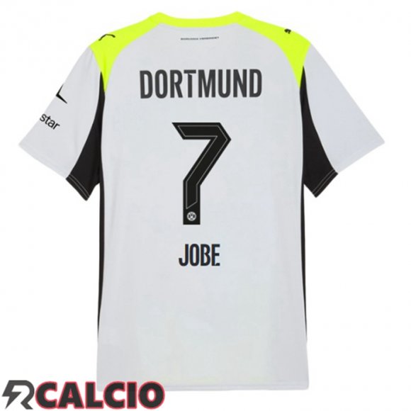 Seconda Maglie Calcio Dortmund BVB (Jobe 7) Grigio Verde 2025/2026
