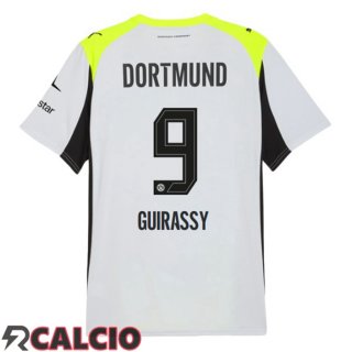 Seconda Maglie Calcio Dortmund BVB (Guirassy 9) Grigio Verde 2025/2026