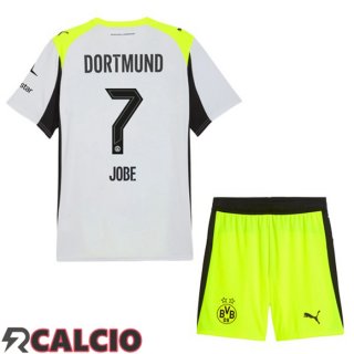 Seconda Maglie Calcio Dortmund BVB (Jobe 7) Bambino Grigio Verde 2025/2026