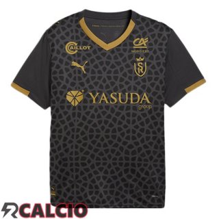 Terza Maglie Calcio Stade de Reims Nero 2025/2026  Terza Maglie Calcio Stade de Reims Nero 2025/2026