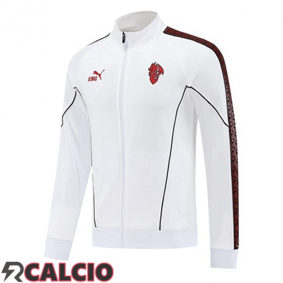 Giacca Calcio AC Milan Bianco 2025/2026  Giacca Calcio AC Milan Bianco 2025/2026
