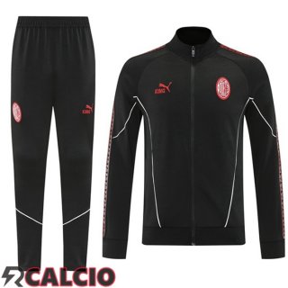 Insieme Tuta Calcio - Giacca AC Milan Nero 2025/2026