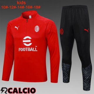 Insieme Tuta Calcio AC Milan Bambino Rosso 2023/2024