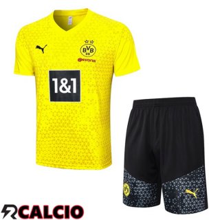T Shirt Allenamento Dortmund BVB + Pantaloncini Giallo 2023/2024