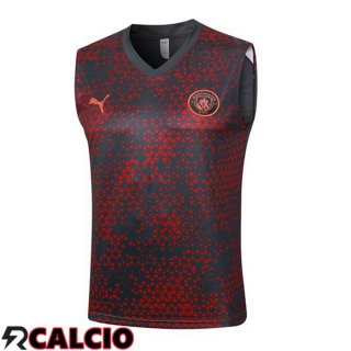 Canotta Calcio Manchester City Rosso Nero 2023/2024  Canotta Calcio Manchester City Rosso Nero 2023/2024