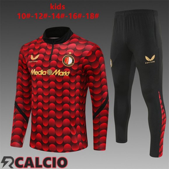 Insieme Tuta Calcio Feyenoord Bambino Rosso 2025/2026