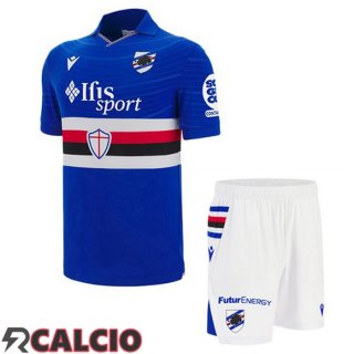 Prima Maglie Calcio UC Sampdoria Bambino Blu 2025/2026  Prima Maglie Calcio UC Sampdoria Bambino Blu 2025/2026