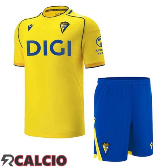 Prima Maglie Calcio Cadiz CF Bambino Giallo 2025/2026  Prima Maglie Calcio Cadiz CF Bambino Giallo 2025/2026