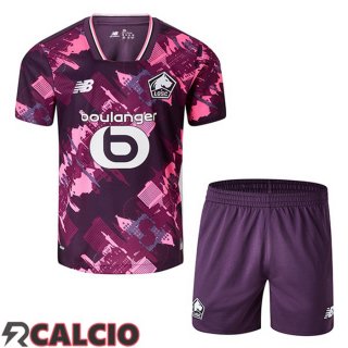 Maglie Calcio Lille OSC Bambino Quarto Viola 2025/2026  Maglie Calcio Lille OSC Bambino Quarto Viola 2025/2026