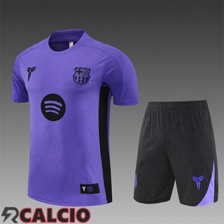 Insieme T Shirt Allenamento FC Barcellona Bambino Viola/Nero 2025/2026