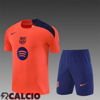 Insieme T Shirt Allenamento FC Barcellona Bambino Arancia/Viola 2025/2026
