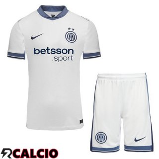 Seconda Maglia Inter Milan Bambino Bianco 2024/2025