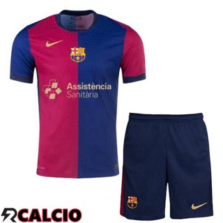 Prima Maglia FC Barcellona Bambino Assistència Sanitària Blu Rosso 2024/2025