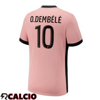 Terza Maglia Paris PSG (O.Dembélé 10) Rosa 2024/2025  Terza Maglia Paris PSG (O.Dembélé 10) Rosa 2024/2025