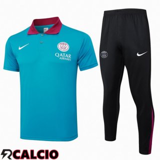 Insieme Polo Paris PSG + Pantaloni Blu 2024/2025  Insieme Polo Paris PSG + Pantaloni Blu 2024/2025