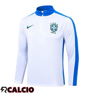 Felpa Allenamento Brasile Bianco 2024/2025  Felpa Allenamento Brasile Bianco 2024/2025