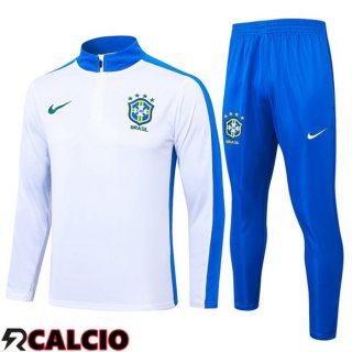 Insieme Tuta Calcio Brasile Bianco 2024/2025  Insieme Tuta Calcio Brasile Bianco 2024/2025