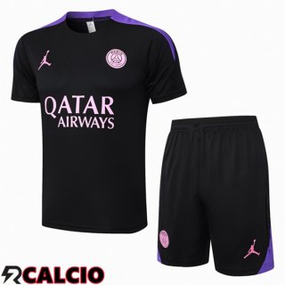 Insieme T Shirt Allenamento Paris PSG + Pantaloncini Nero 2024/2025