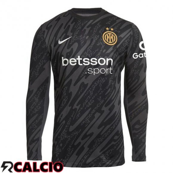 Maglia Inter Milan Portiere Manica Lunga Nero 2024/2025