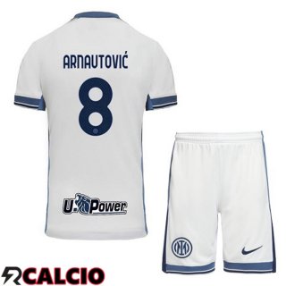 Seconda Maglia Inter Milan (ARNAUTOVIĆ 8) Bambino Bianco 2024/2025