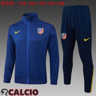 Insieme Tuta Calcio - Giacca Atletico Madrid Bambino Blu Reale 2025/2026  Insieme Tuta Calcio - Giacca Atletico Madrid Bambino Blu Reale 2025/2026