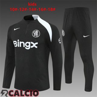 Insieme Tuta Calcio FC Chelsea Bambino Nero 2025/2026  Insieme Tuta Calcio FC Chelsea Bambino Nero 2025/2026
