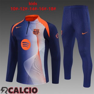 Insieme Tuta Calcio FC Barcellona Bambino Blu Reale Arancia 2025/2026  Insieme Tuta Calcio FC Barcellona Bambino Blu Reale Arancia 2025/2026