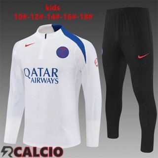 Insieme Tuta Calcio Paris PSG Bambino Bianco 2025/2026