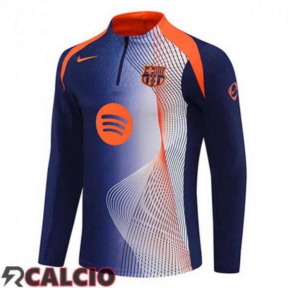 Felpa Allenamento FC Barcellona Blu Reale Arancia 2025/2026  Felpa Allenamento FC Barcellona Blu Reale Arancia 2025/2026