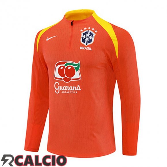 Felpa Allenamento Brasile Arancia 2025/2026  Felpa Allenamento Brasile Arancia 2025/2026