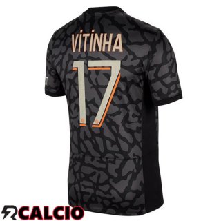 Terza Maglia Paris PSG (Vitinha 17) Nero 2023/2024  Terza Maglia Paris PSG (Vitinha 17) Nero 2023/2024