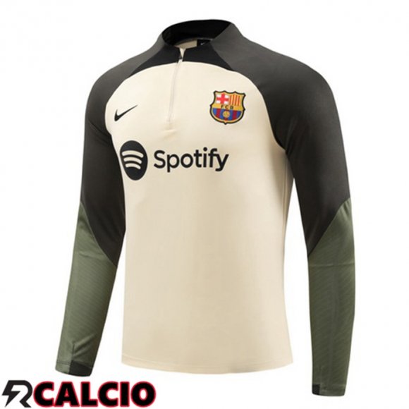 Felpa Allenamento FC Barcellona Giallo Verde 2023/2024  Felpa Allenamento FC Barcellona Giallo Verde 2023/2024