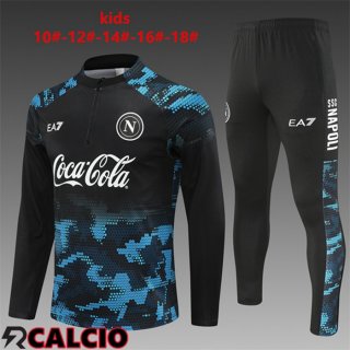 Insieme Tuta Calcio SSC Napoli Bambino Nero Blu 2024/2025
