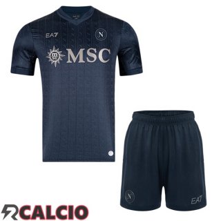Terza Maglie Calcio SSC Napoli EURO Bambino Nero 2025/2026  Terza Maglie Calcio SSC Napoli EURO Bambino Nero 2025/2026
