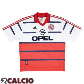 Seconda Maglie Calcio Bayern Monaco Retro Bianco Rosso 1998-2000