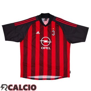 Prima Maglie Calcio AC Milan Retro Rosso Nero 2002-2003  Prima Maglie Calcio AC Milan Retro Rosso Nero 2002-2003